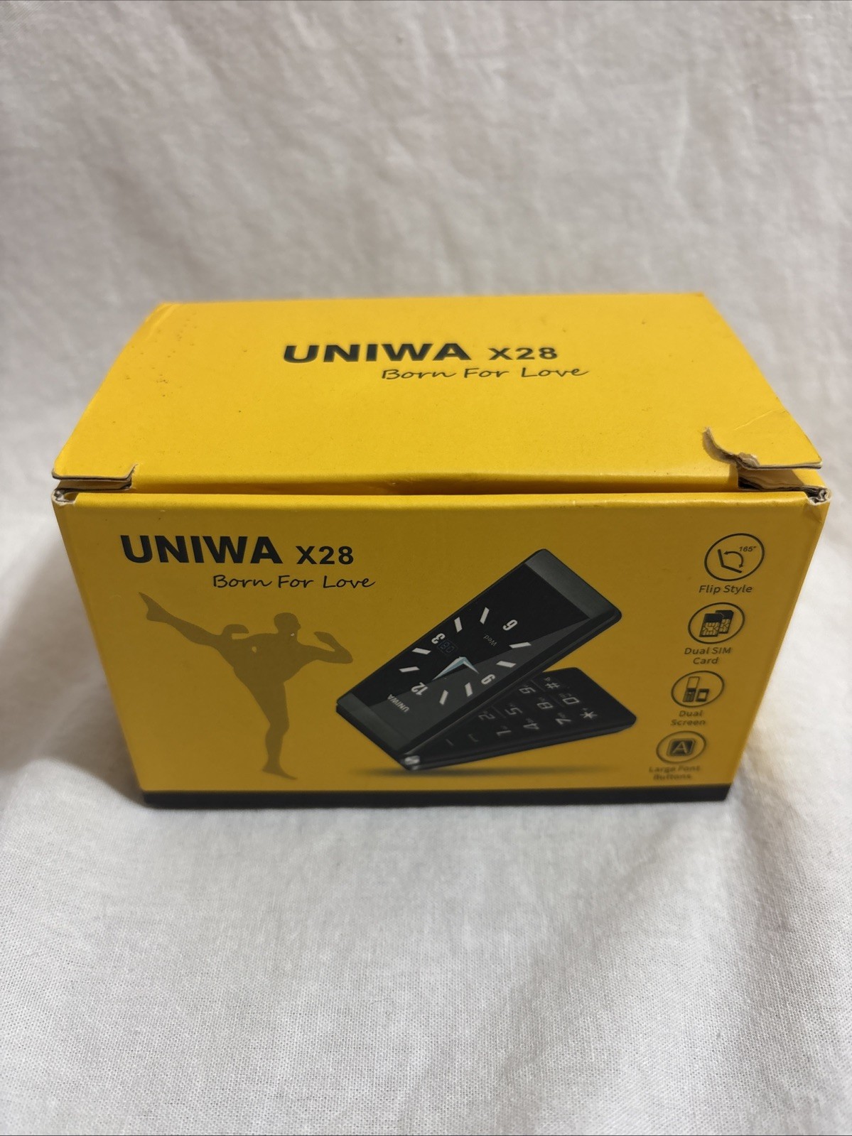 UNIWA X28 2.8-Inch Dual-Screen Display 2G Bar Phone Black Elderly Friendly