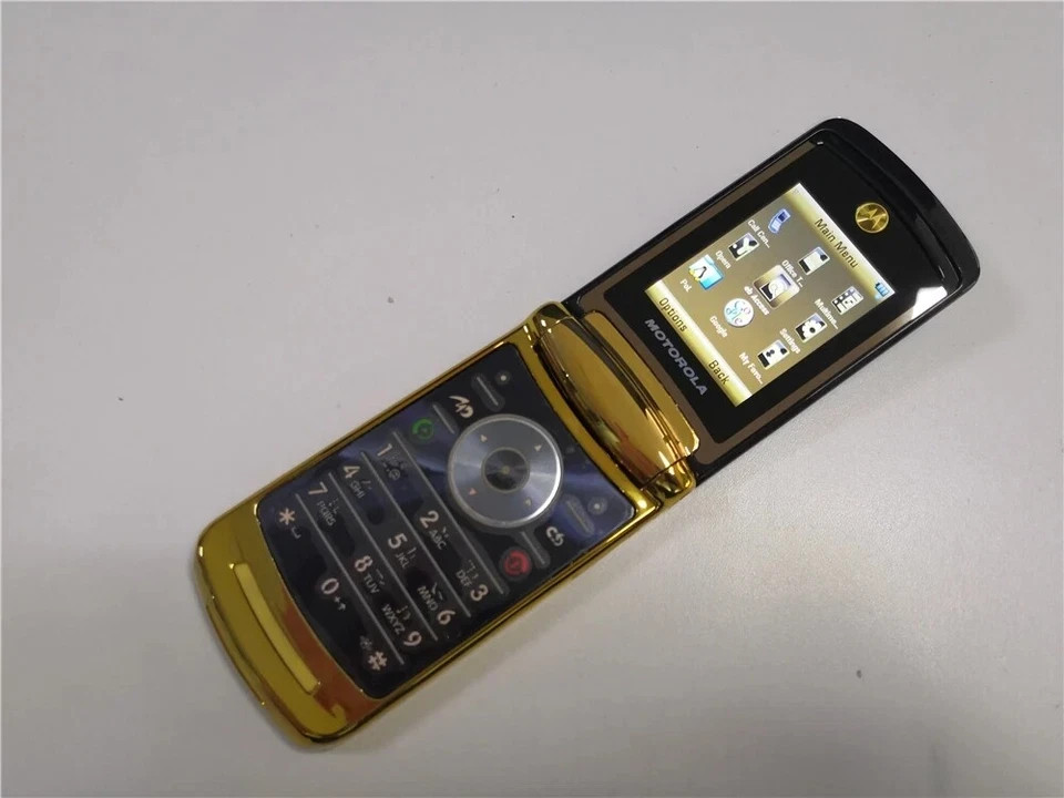 Unlocked Classic Motorola Razr 2 V8 2GB 2.0MP Flip Java Cell Mobile Phone