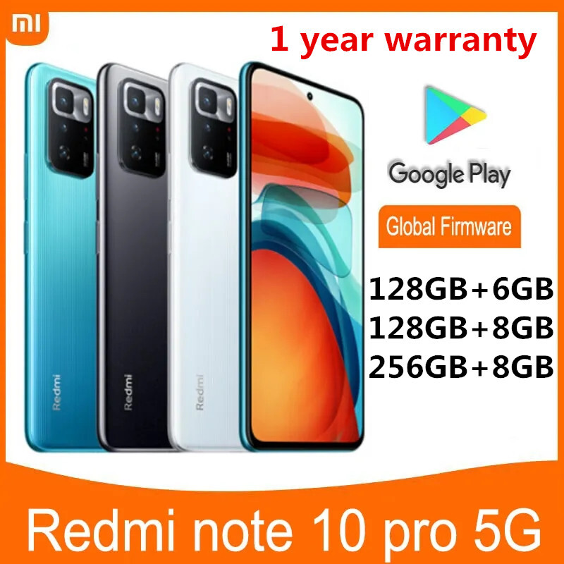 Xiaomi Redmi Note 10 Pro 5G 128GB 256GB LTE Android Global CellPhone New Sealed