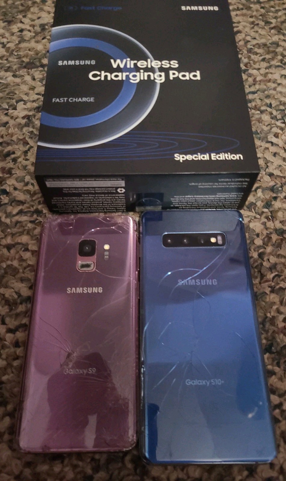 Samsung Galaxy S10+ Plus & Samsung S9 VERIZON UNLOCKED Samsung Wireless Pad!!