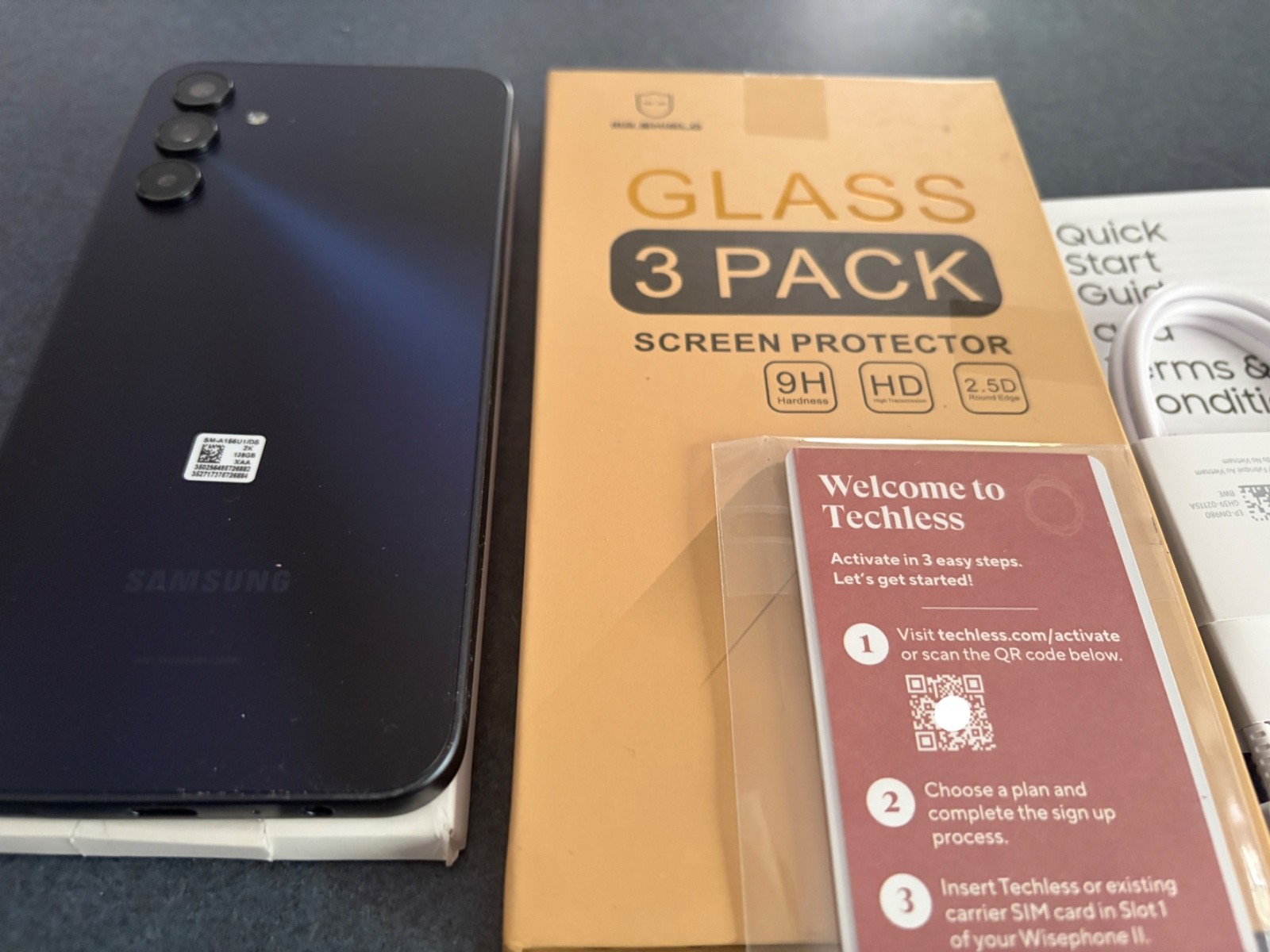 TECHLESS WISEPHONE ii (Samsung A15 5g) NEVER USED, Open Box, EXCELLENT