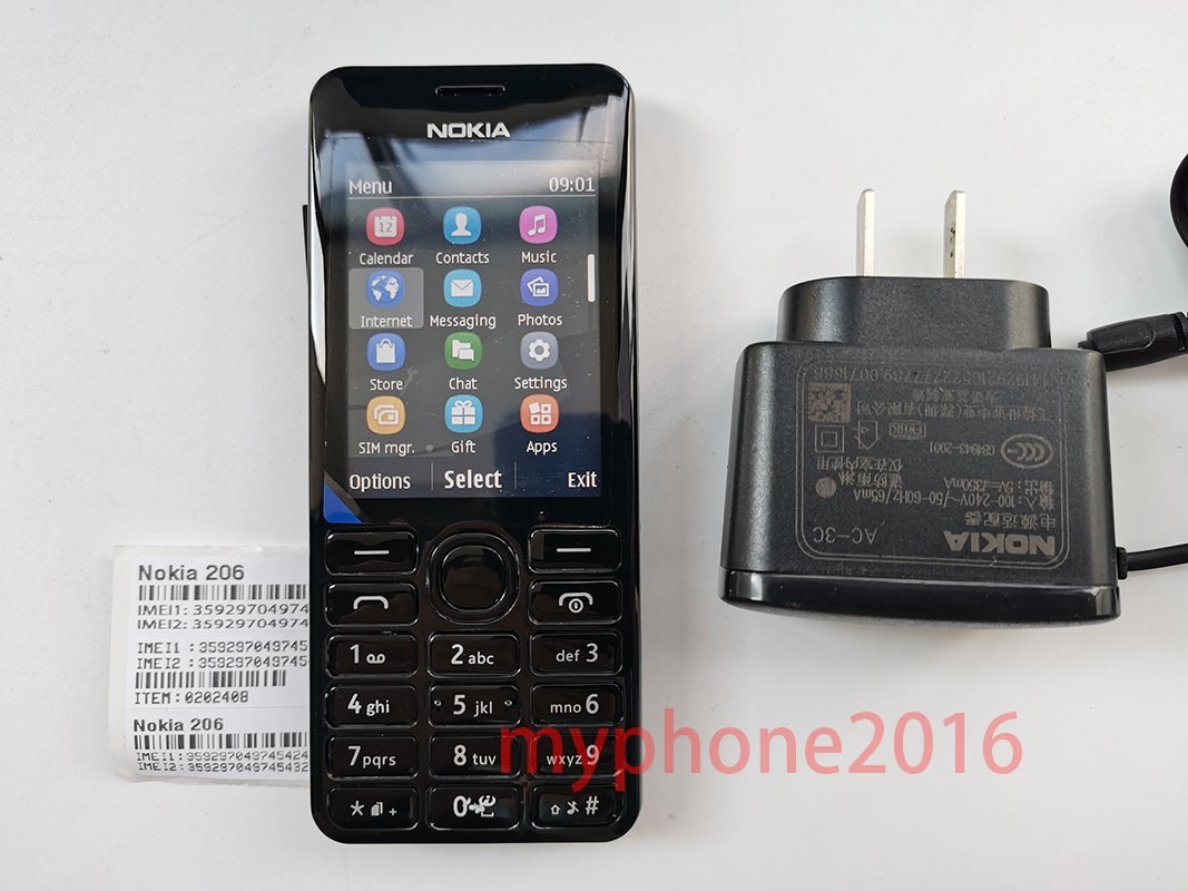 Nokia 206 Original Unlocked Dual Sim 2G GSM 1.3MP Keyboard Bluetooth Phones