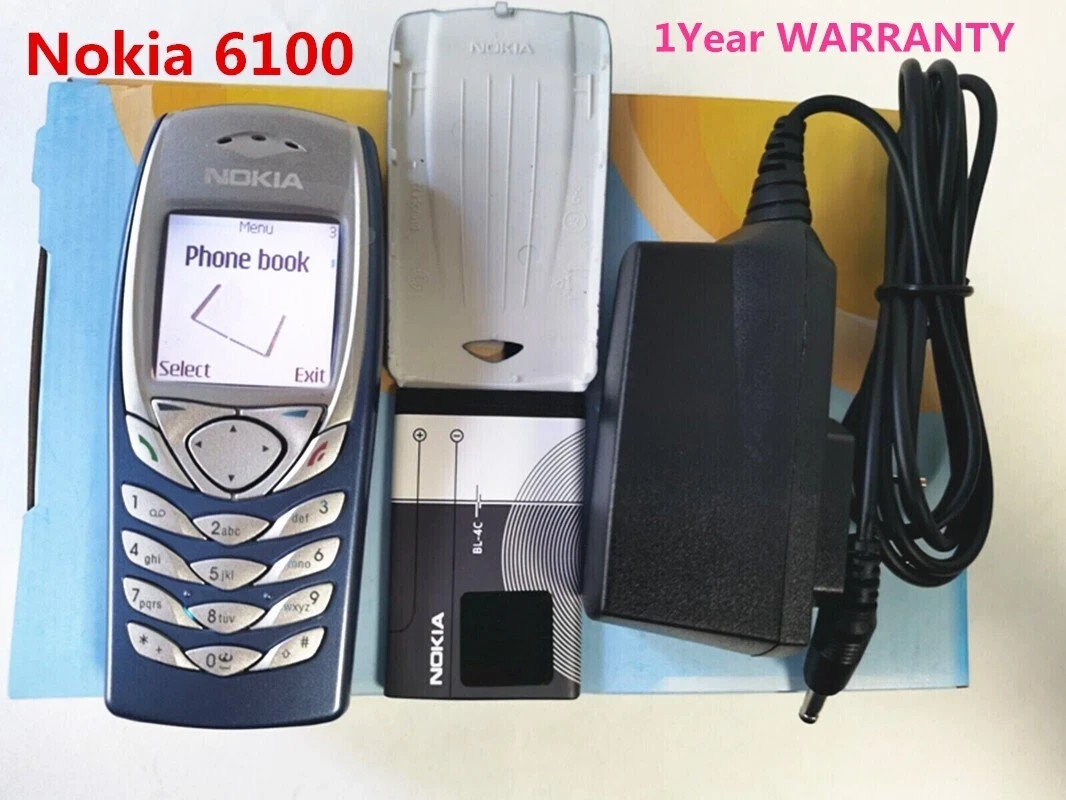 Nokia 6100 Blue Unlocked 2G GSM 900/1800 Good Quality Cellular Phone