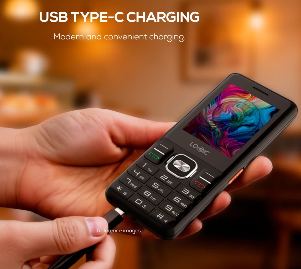 Logic B10L 4G VoLTE Dual SIM Senior GSM Unlocked Keypad Dumb Phone – Black – New
