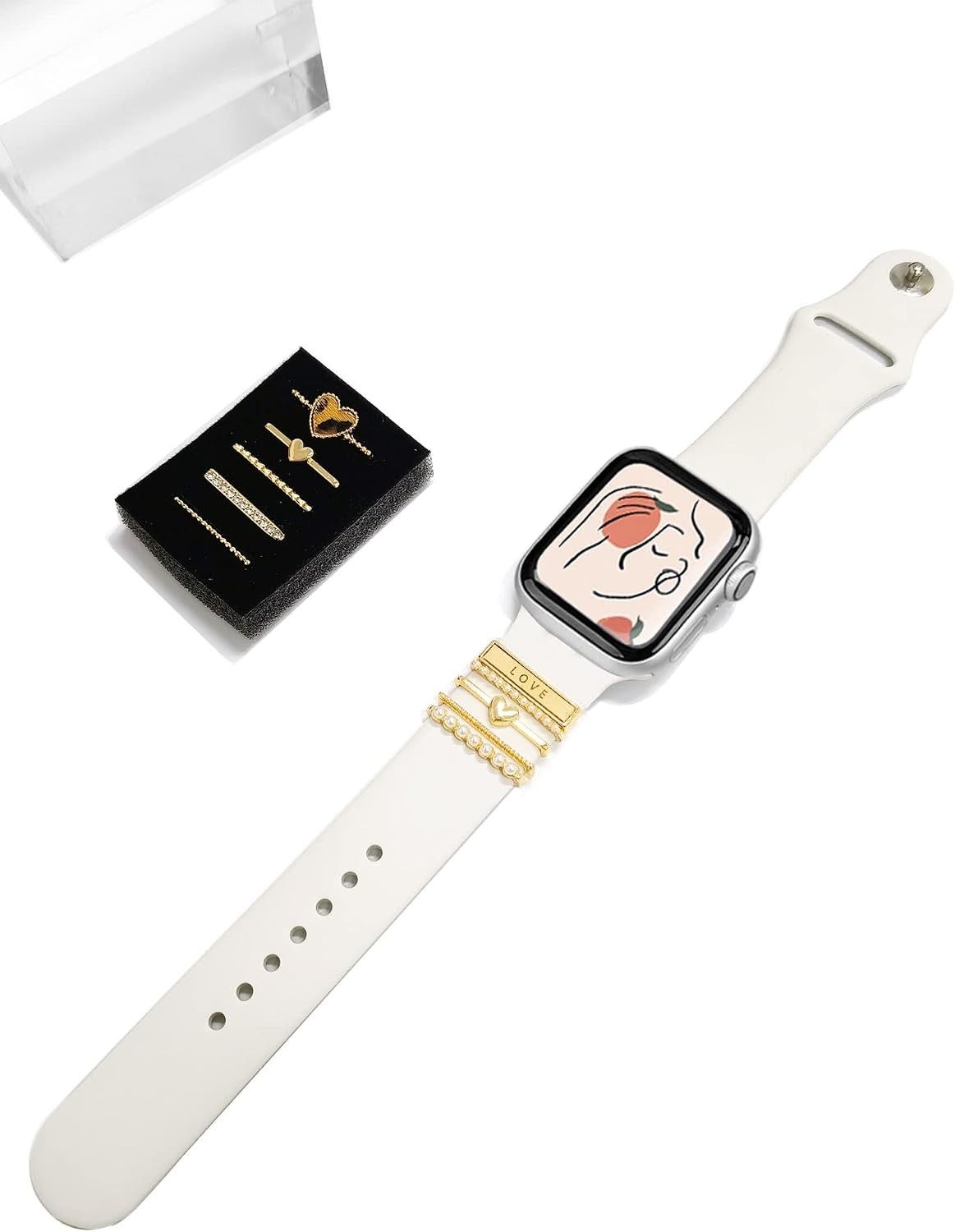 5Pcs Charms for Apple Watch Band 38mm 40mm 41mm 42mm 44mm 45mm 46mm 49mm Women