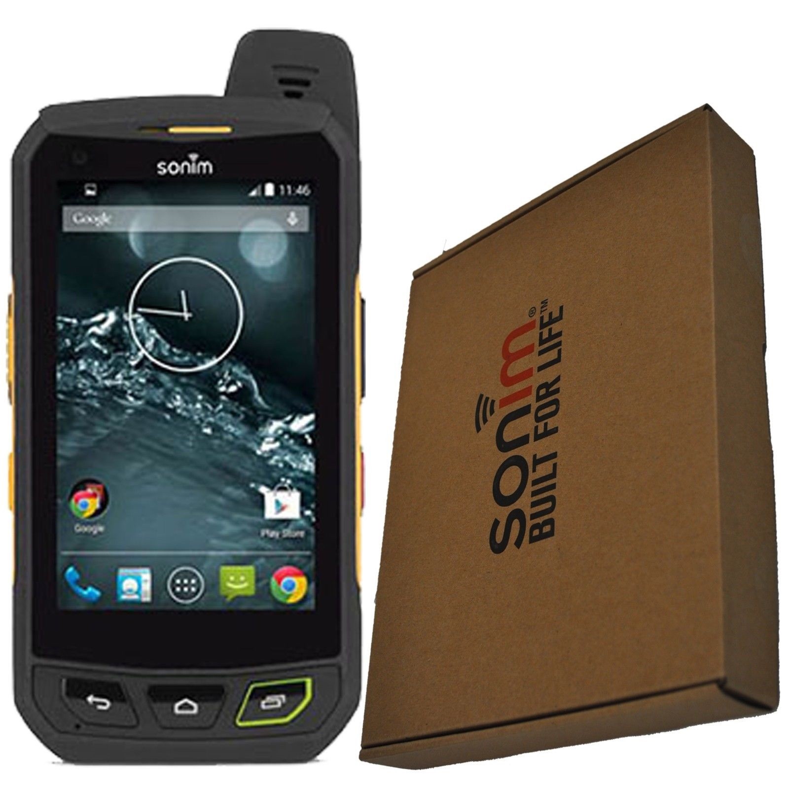 New Sonim XP7 XP7700 16GB Black/Yellow Rugged IP68 Factory Unlocked Tough 4G GSM