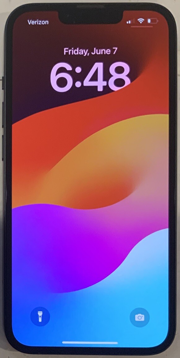 TESTED USED GSM UNLOCKED MIDNIGHT BLACK iPhone 13, 128GB A2482 MLA23LL/A 17.4.1.
