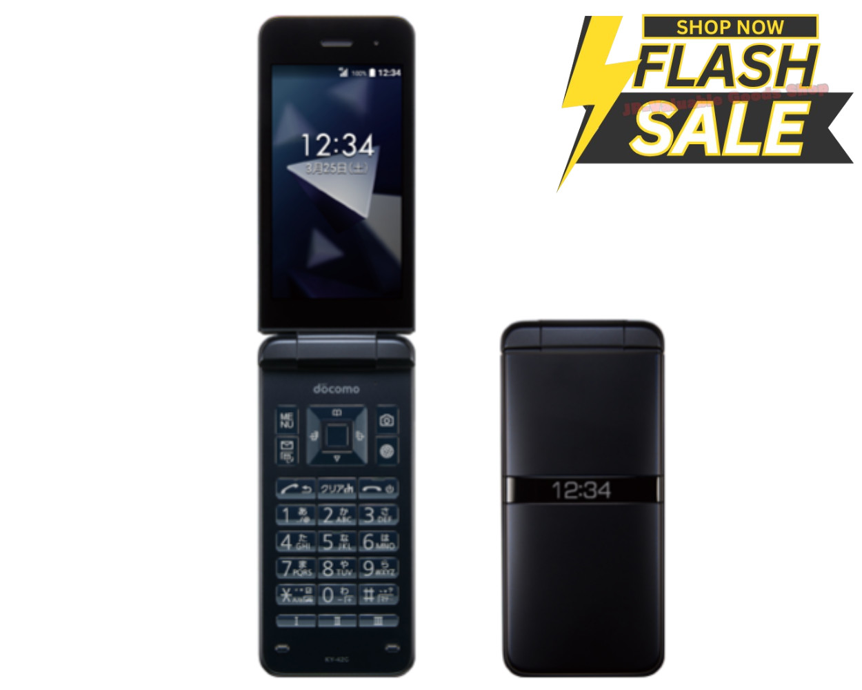[NEW] KYOCERA KY-42C DIGNO KEITAI Black ANDROID FLIP Phone UNLOCKED SIM Japan