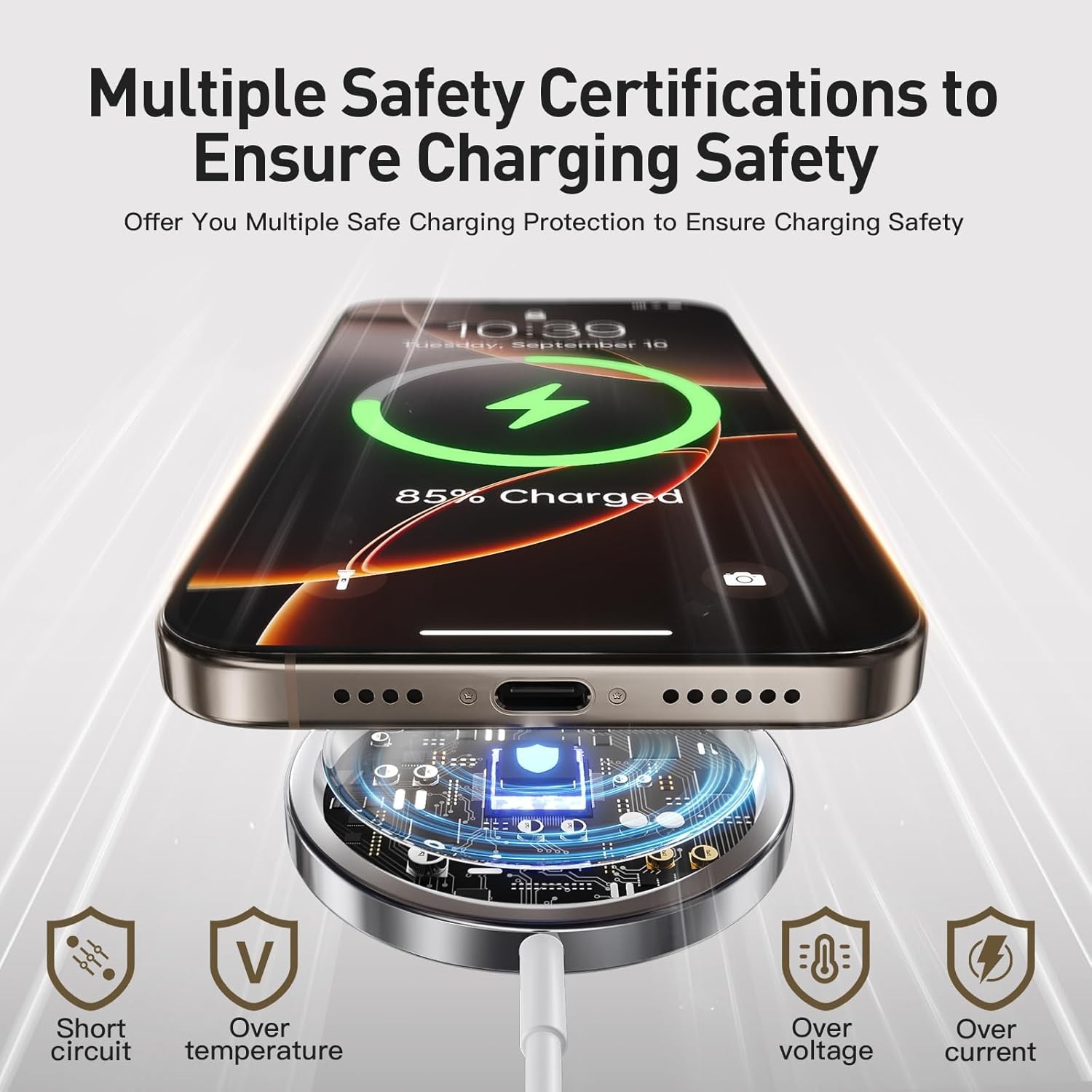 Magnetic Wireless Fast Charger Pad for iPhone 17/16 Pro Max/15 Pro Max