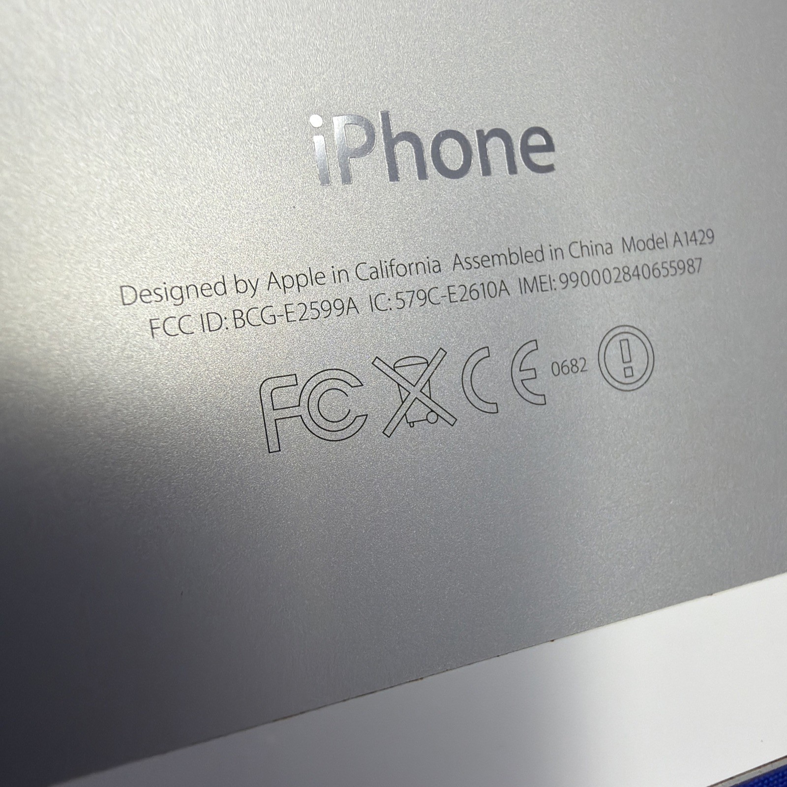 Apple iPhone 5 Model A1429 Silver – For Parts Or Repair Only