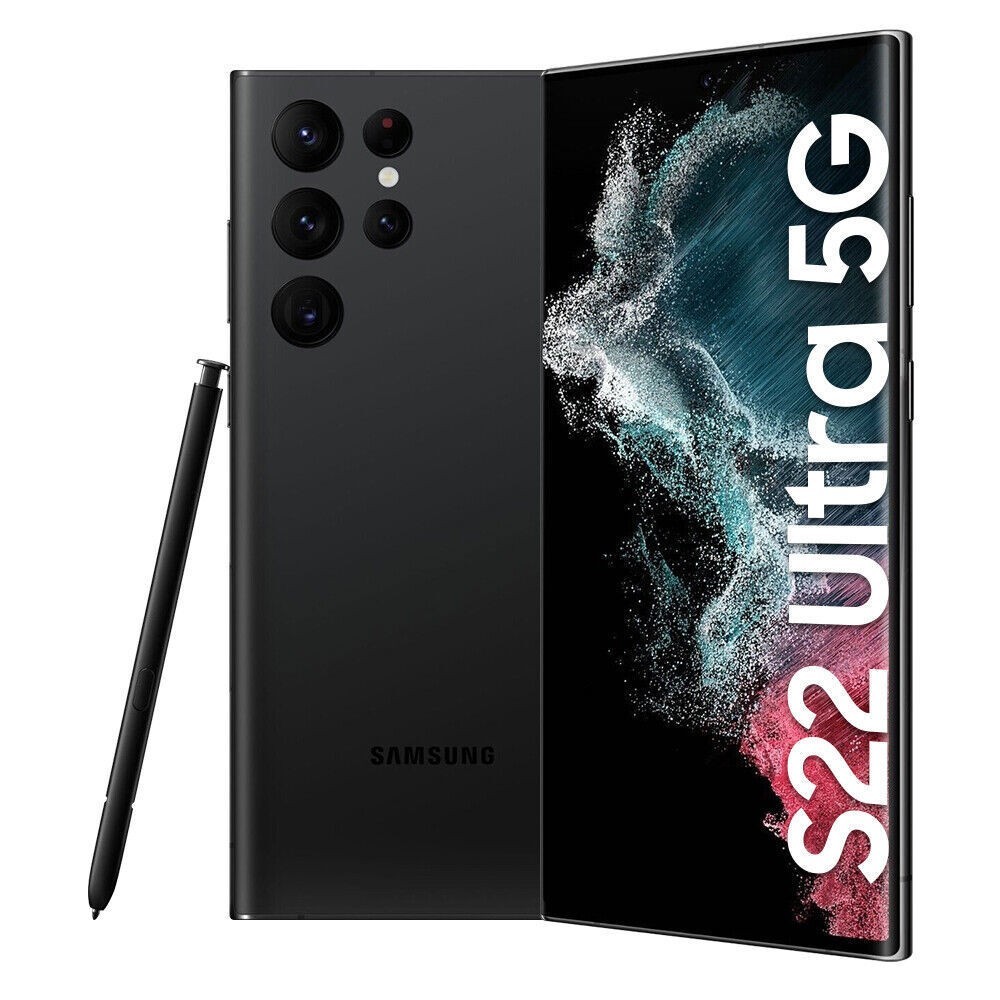 New Sealed Samsung Galaxy S22 Ultra 5G 128/512/256GB SM-S908U Factory Unlocked