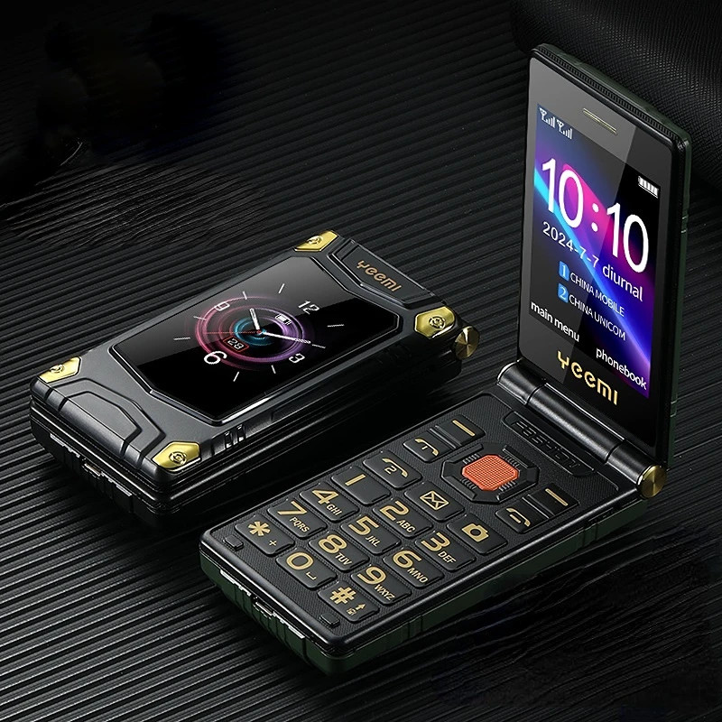 2G Outdoor Folding Senior Phone with Strong Battery Two Big Display Dual Sim Lar