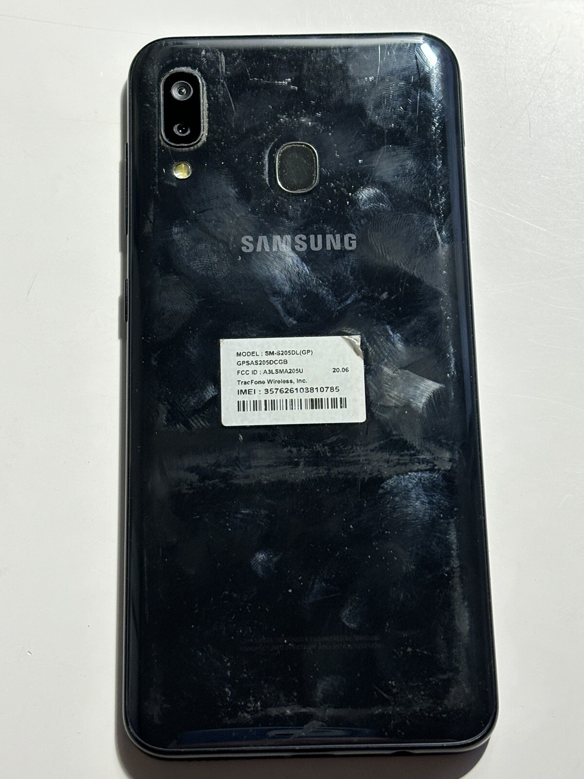 Samsung Galaxy A20 Tracfone No Picture For Parts or Repair Only