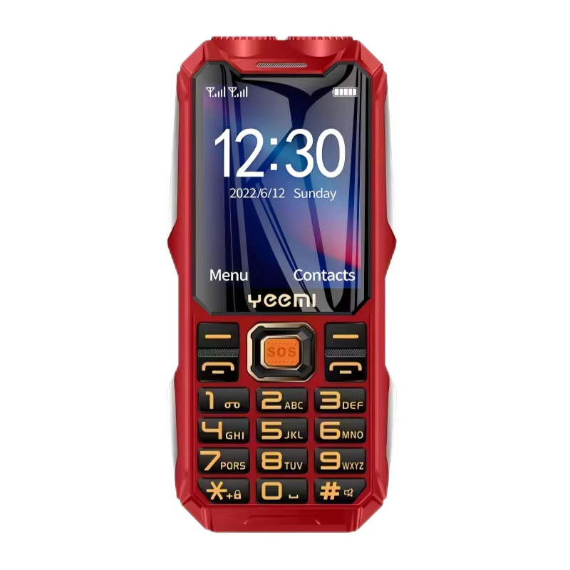 Q8 GSM 2G Rugged Mobile Phone Big Battery Double Flashlight 2.4Inch HD Screen Du