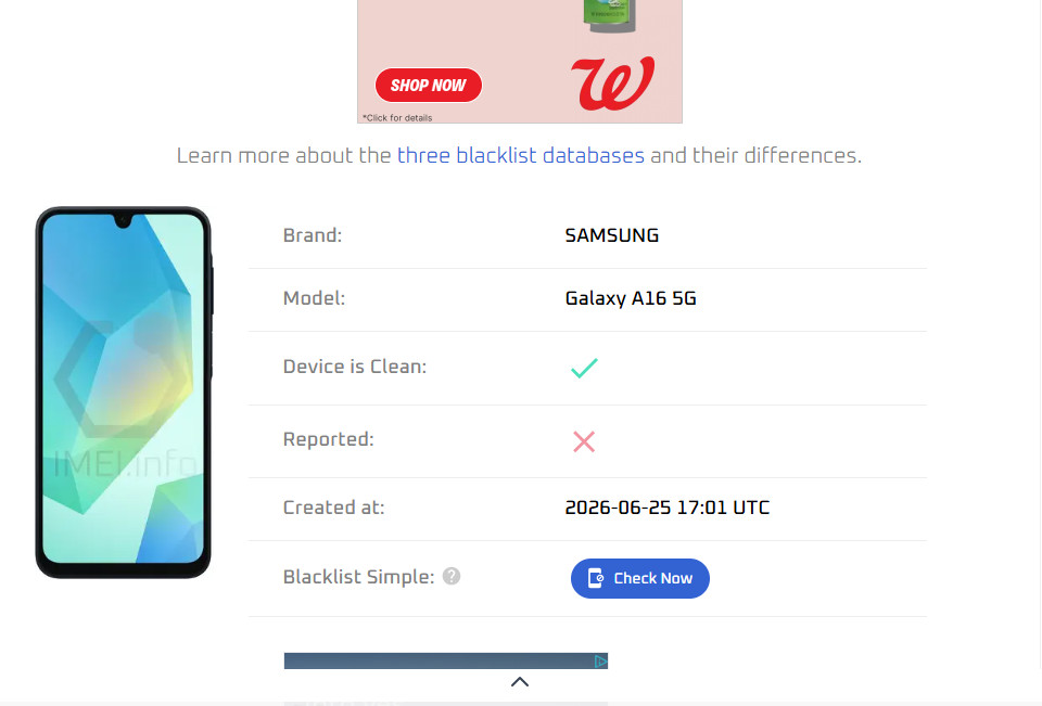Samsung Galaxy A16 5G 128GB Blue Black – T-Mobile Locked