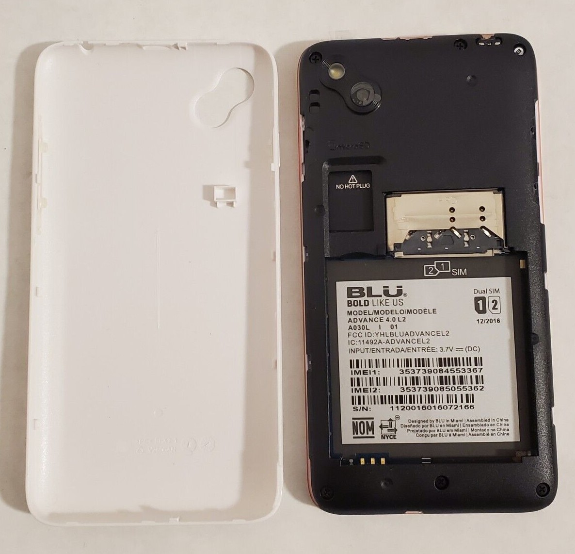 BLU Advance 4.0 L2 (A030L) 4GB – White 4″ Display Dual SIM Smartphone OPEN BOX