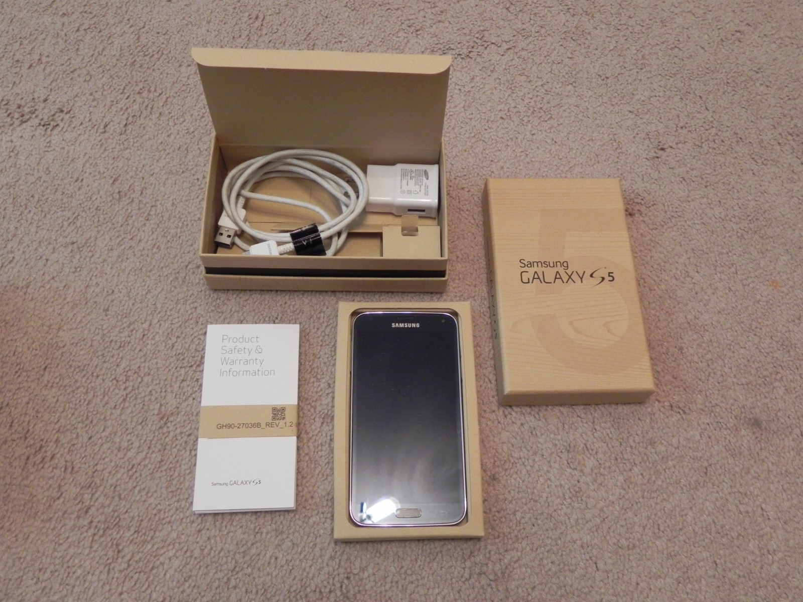 Samsung Galaxy S5 SM G900V UD 16GB Smartphone Black in Original Box
