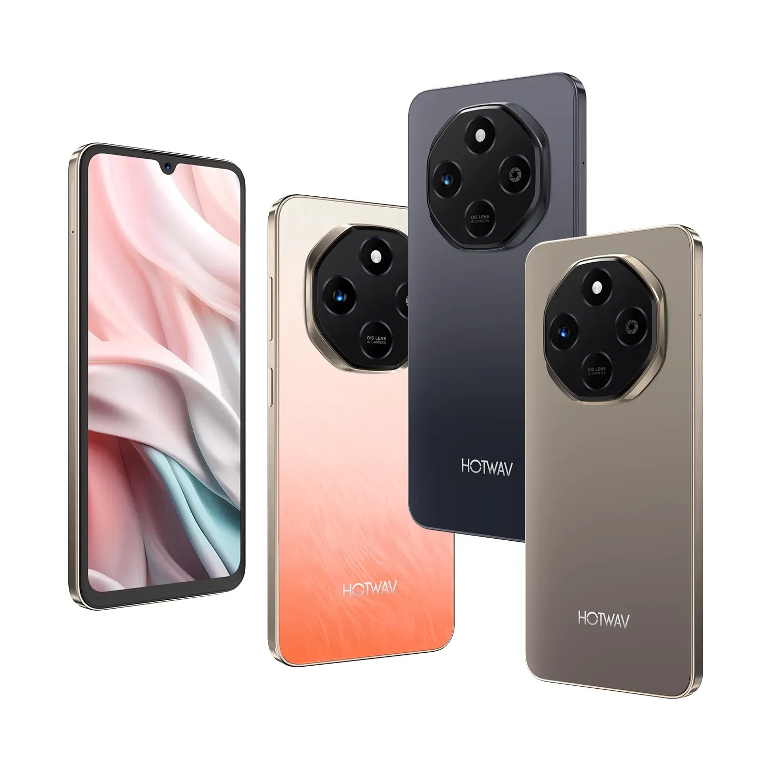 New HOTWAV Note 16 Pro|6.”9 HD+Display Android 14 factory Unlocked Cell Phone BK