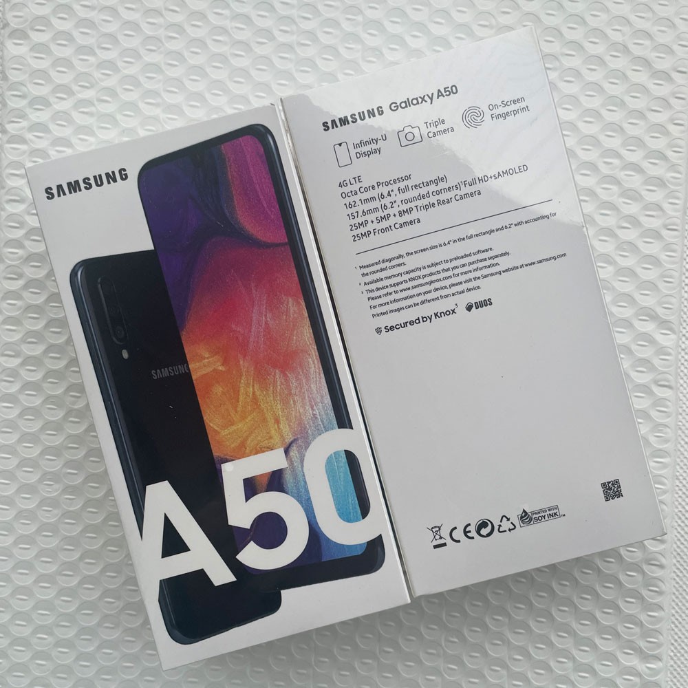 Samsung Galaxy A50 SM-A505F/DS Dual SIM 4GB+128GB ROM -New Sealed Blue Unlocked