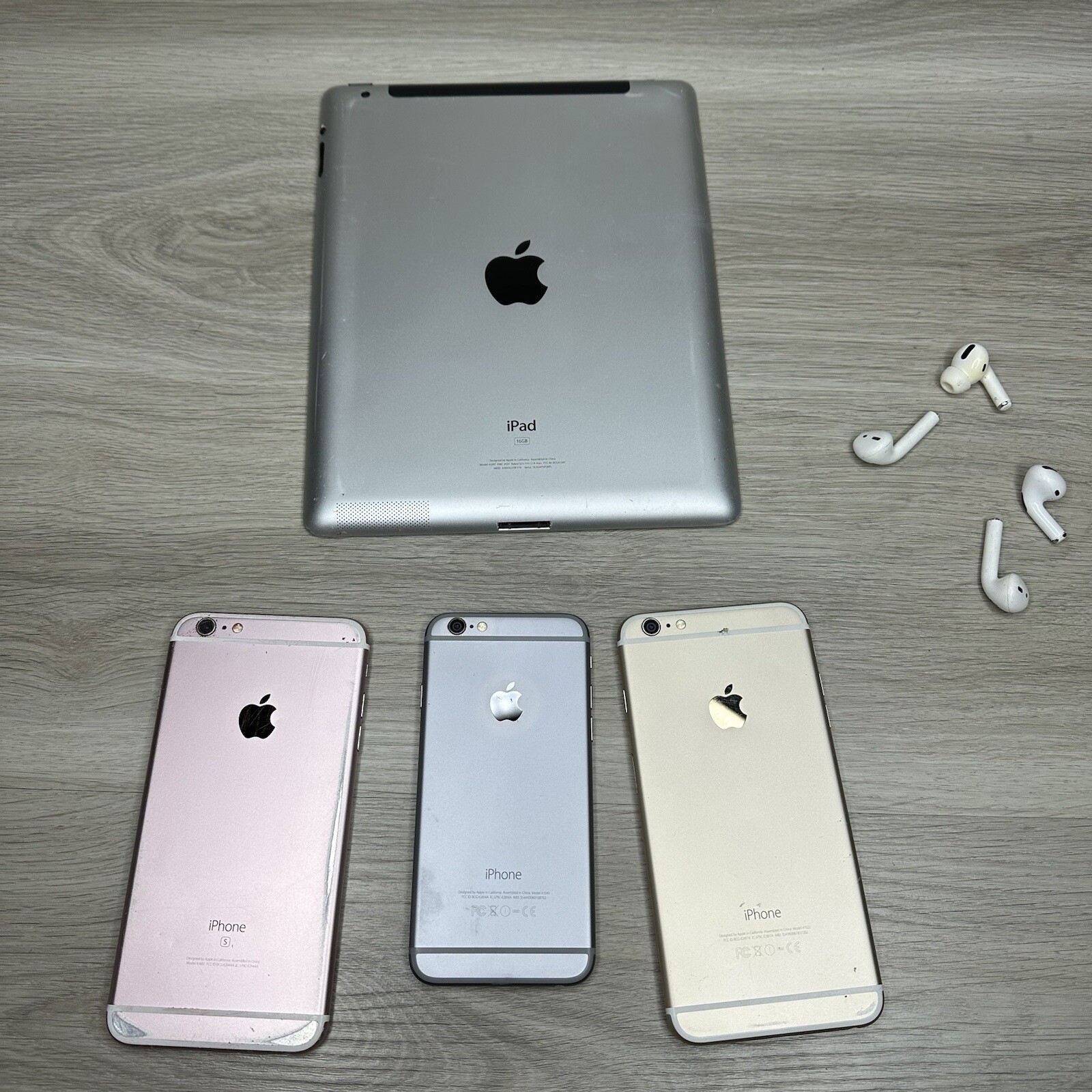 Untested Apple iPhones Model A1522, A1549, A1687, A1397 and Airpods