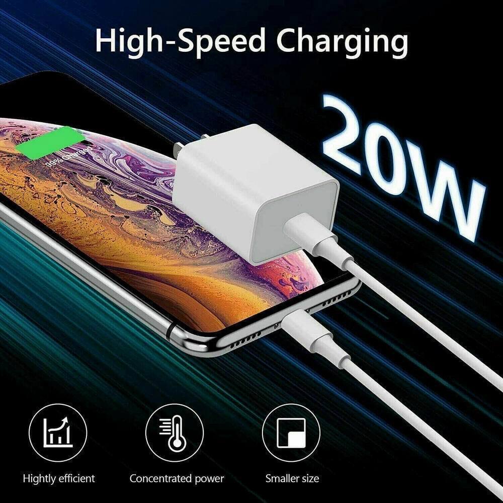 🔥🔥Fast Charger Wall Adapter 3FT USB-C Charging Cord For iPhone 14 13 12 11 X