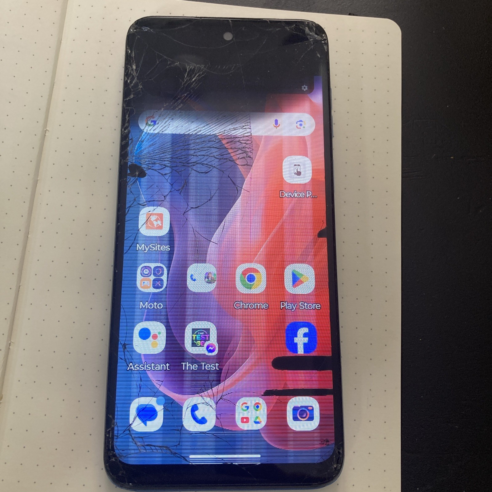 Motorola Moto G Play parts or Repair Estate Sale Box As Found Broken Screen Runs