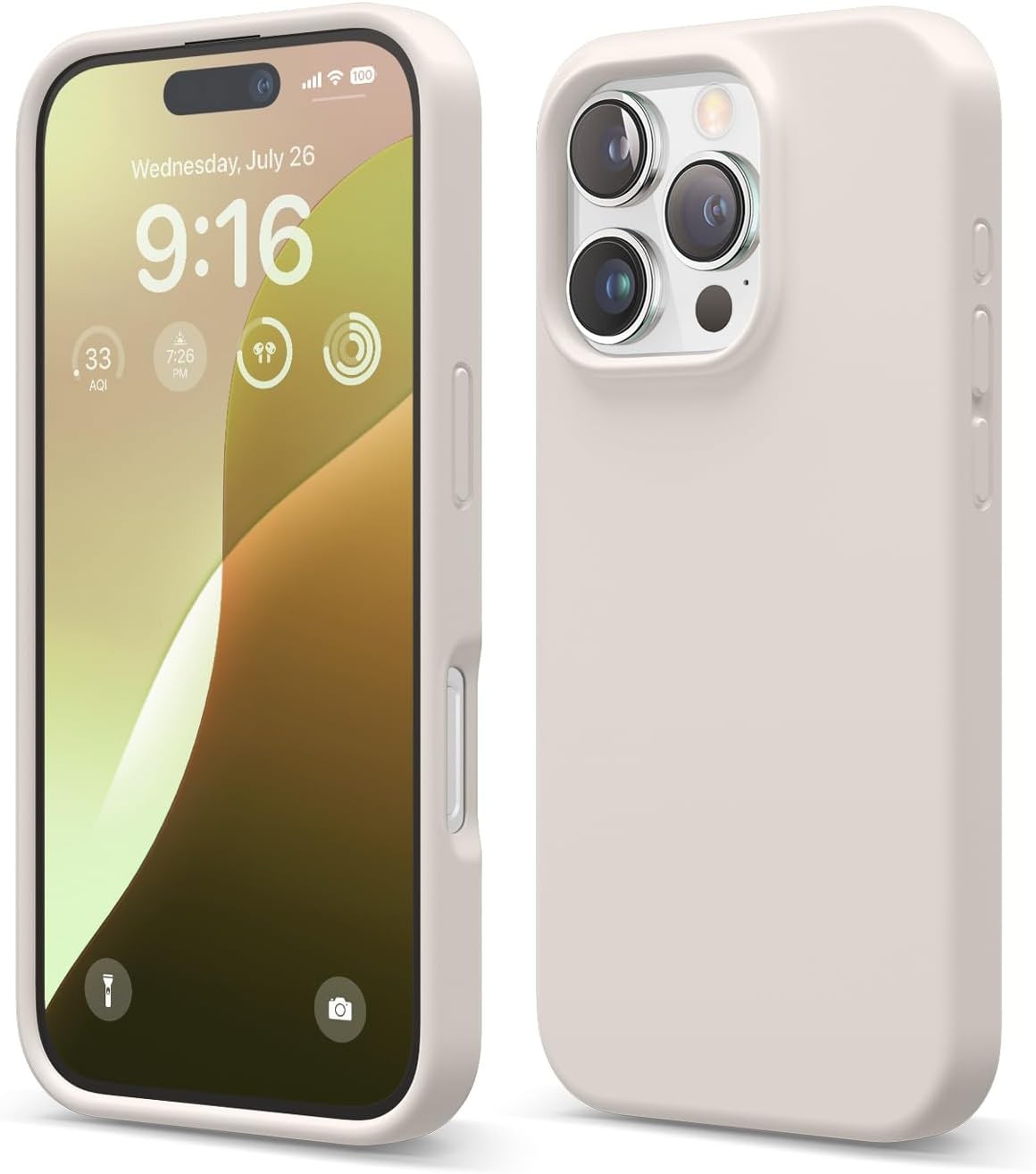 Slim Protective Cover for iPhone 16 Pro, Premium Liquid Silicone Case, Shockproo