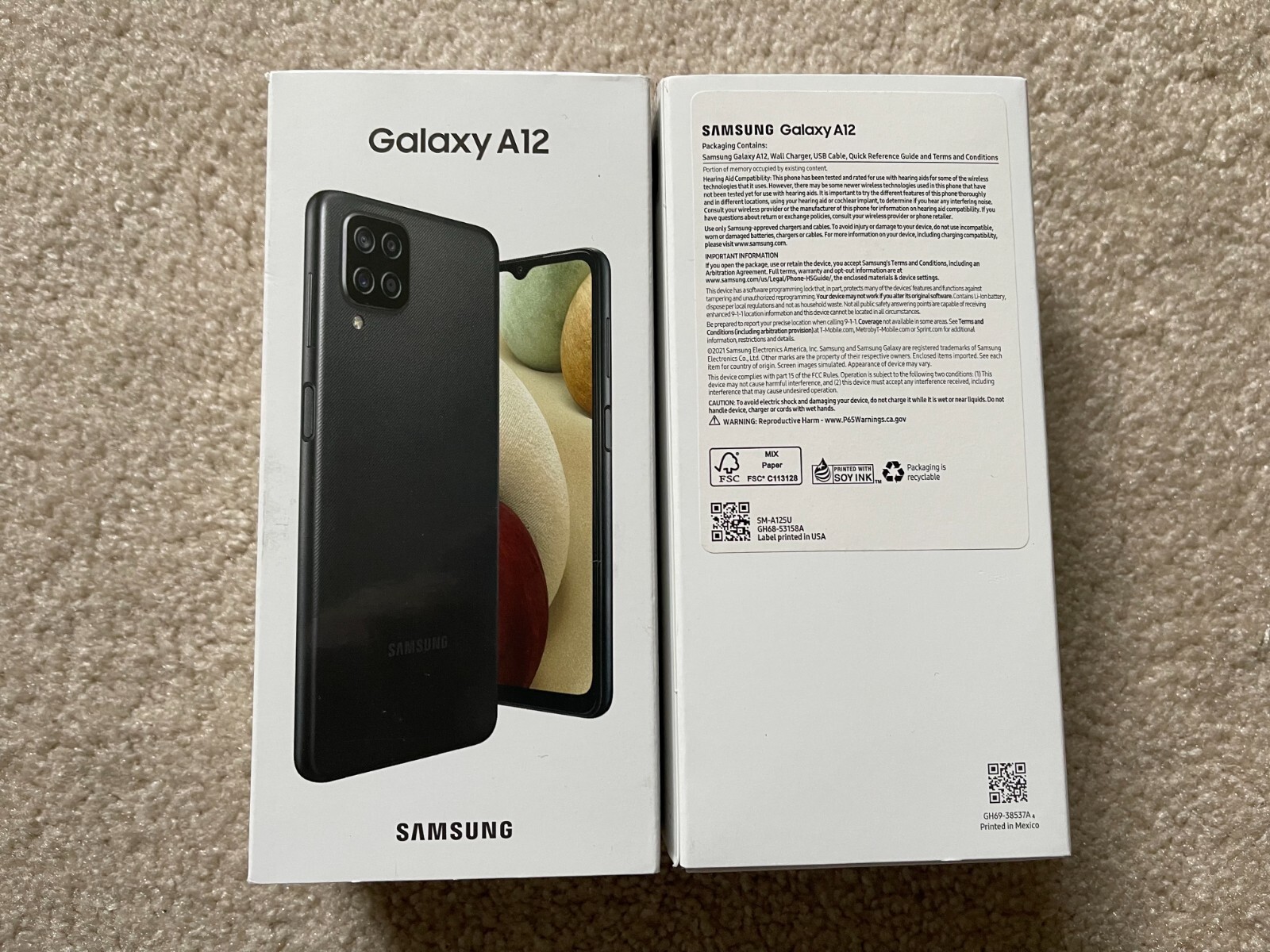 NEW Samsung Galaxy A12 – 32GB – Black (Single SIM) Metro By T-Mobile UNLOCKED