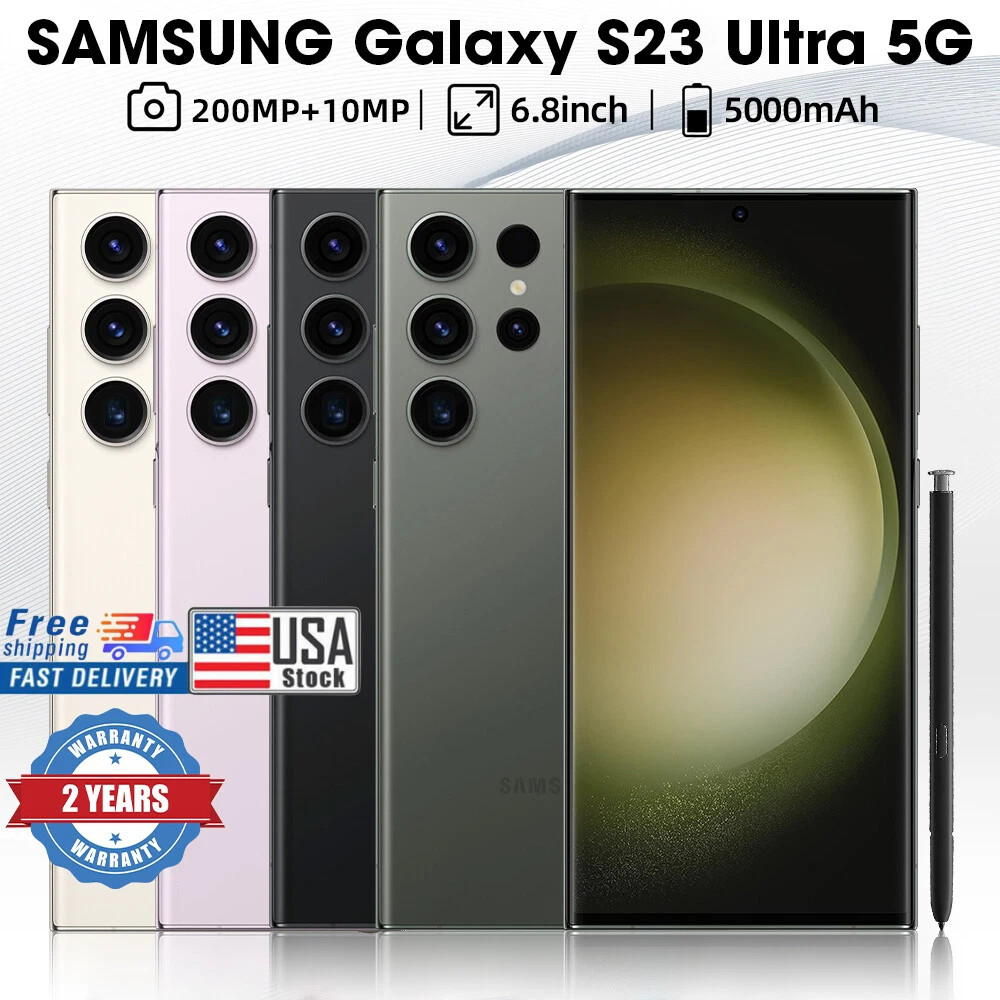 New Samsung Galaxy S23 Ultra 5G SM-S918U 256GB/512GB Factory Unlocked GSM+CDMA