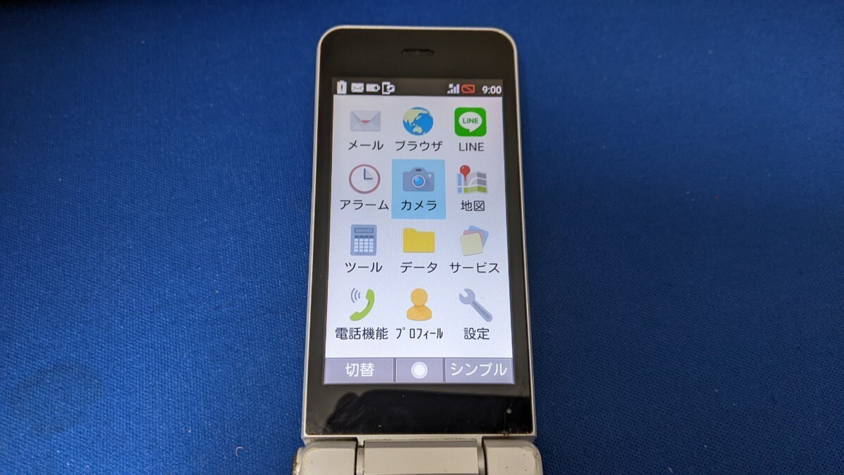 SHARP AQUOS Keitai 601SH White SIM Unlocked 4G Android Flip Phone Tested JP