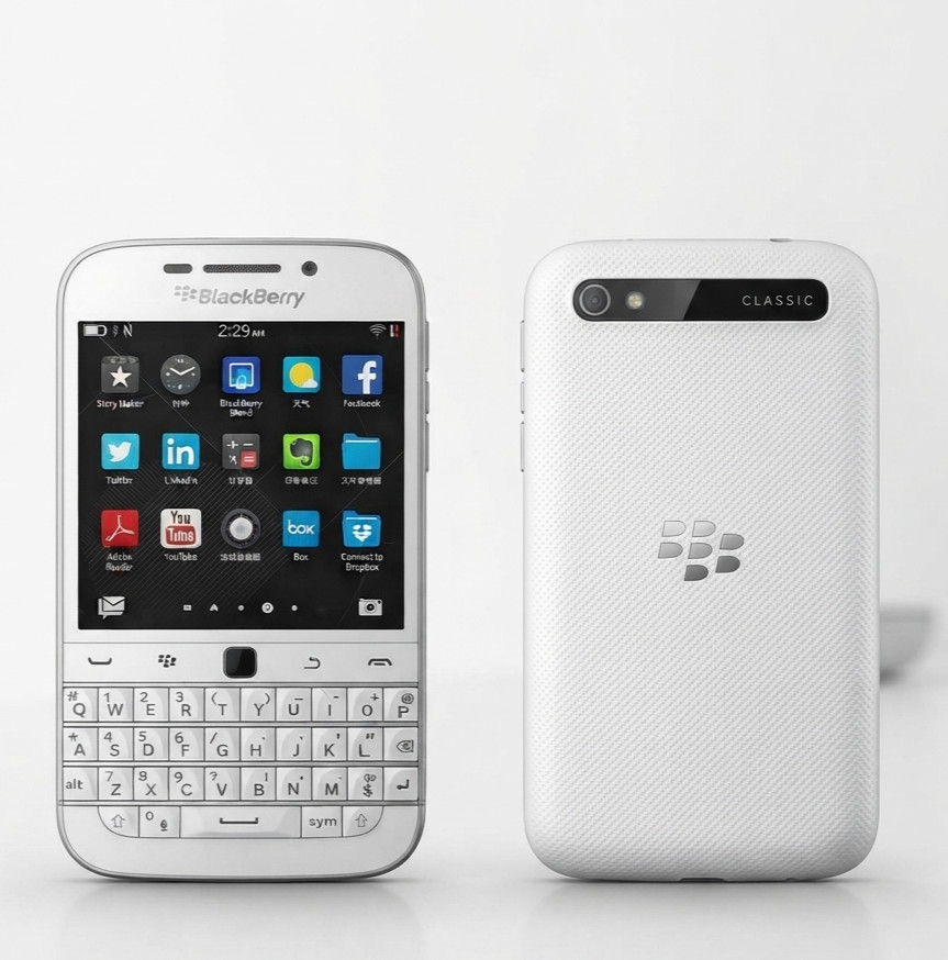 BlackBerry Classic White Q20 Unlocked 4G LTE Smartphone 16GB+2GB RAM QWERTY