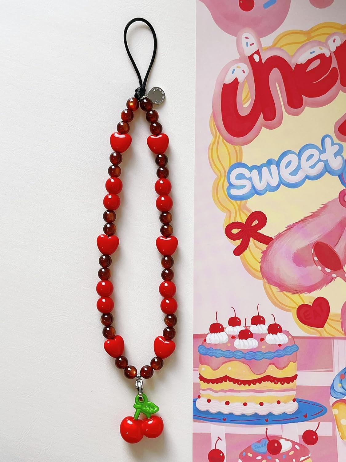 Beaded Wristlet Strap Universal Cell Phone Lanyard Cute Bracelet Accessories Swe