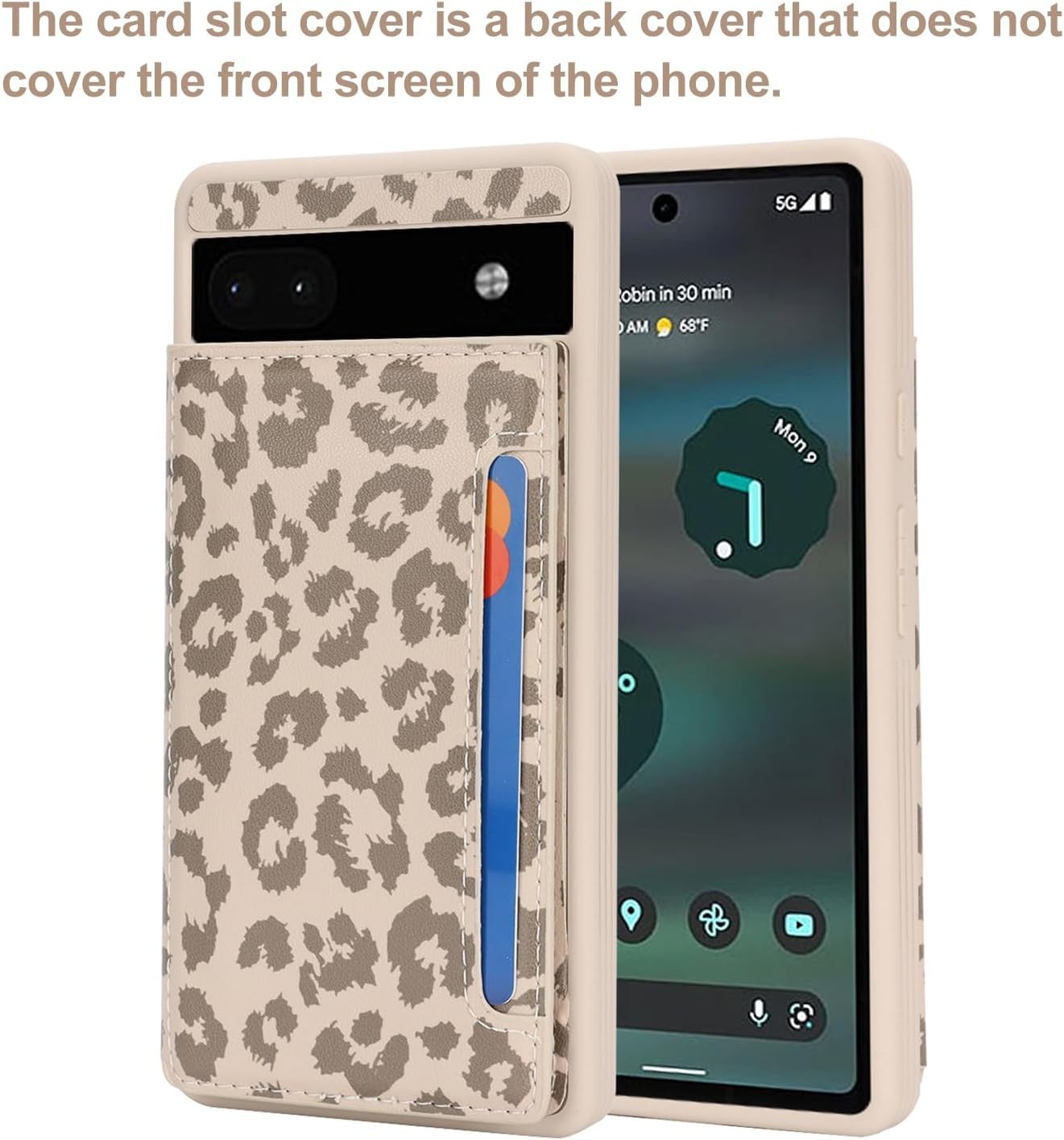 Google Pixel 6a Case with Card Holder, Wallet Phone Case for Women Men [RFID Blo