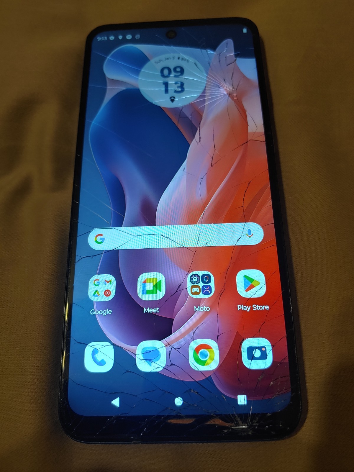 Cracked Motorola Moto G Play 3 2024 XT2413 3rd Gen 64GB Unlocked 6.5″ 50MP #42
