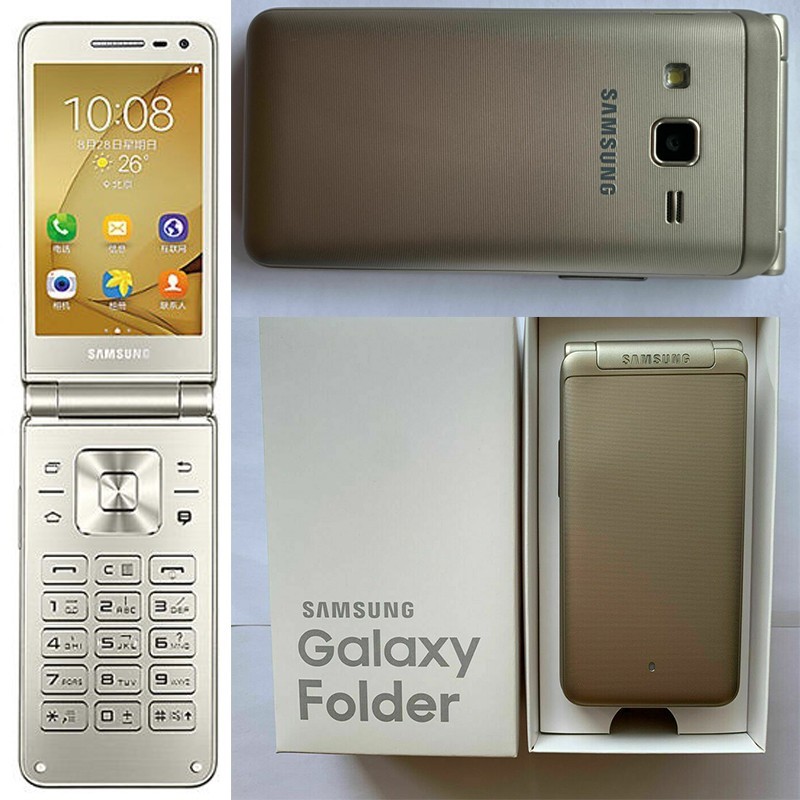 Original Unlocked Samsung Galaxy Folder G1600 8MP Dual SIM LTE Flip SmartPhone