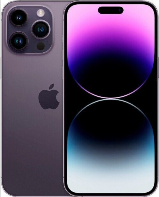 Apple iPhone 14 Pro – 128 GB – Deep Purple (Fully Unlocked) – Acceptable