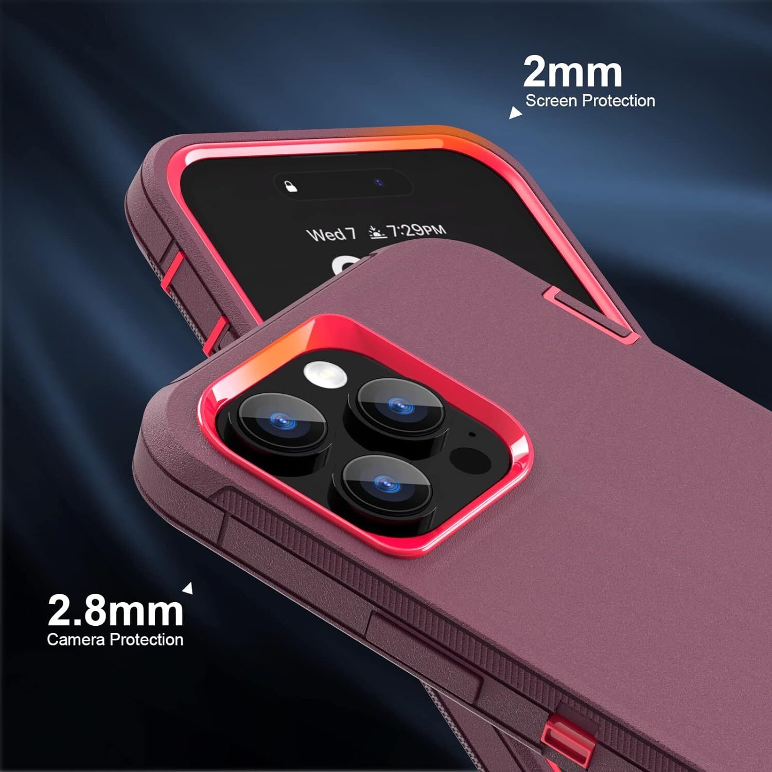 iPhone 14 Pro Max Case Heavy Duty Hybrid Shockproof Bumper Durable Phone Cover
