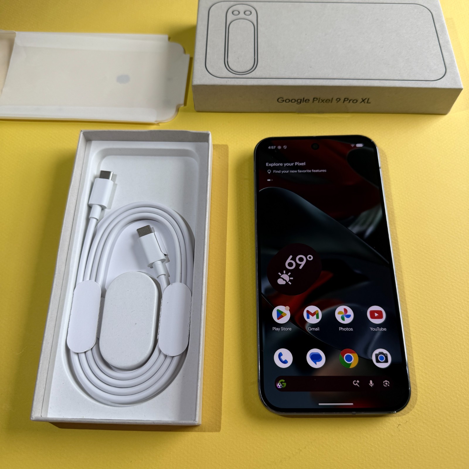 Google Pixel 9 Pro XL 256GB Hazel GGX8B (T-Mobile) CHECK ESN