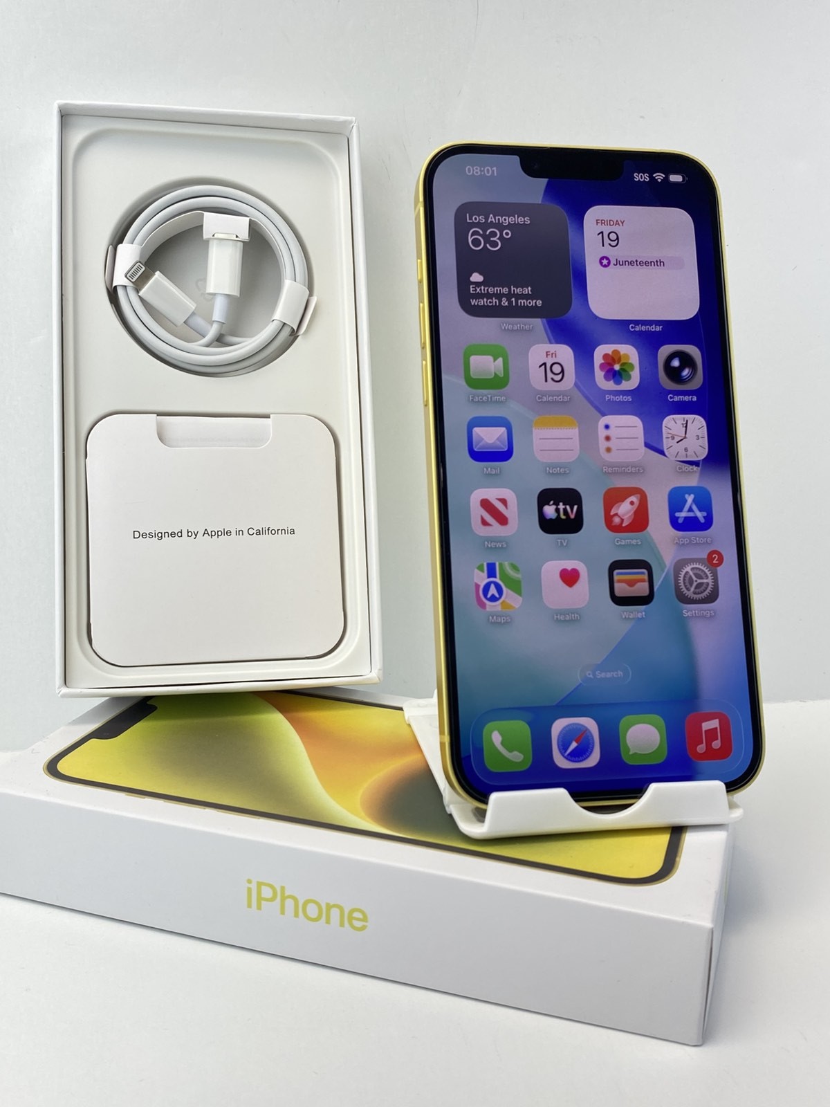 Apple iPhone 14 Plus A2632 128GB Yellow Unlocked phone 99% battery health