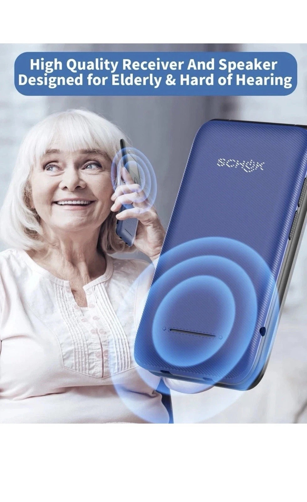 Schok 4G Unlocked 3.2″ Dual Screen Classic Flip Phones for Seniors & Kids