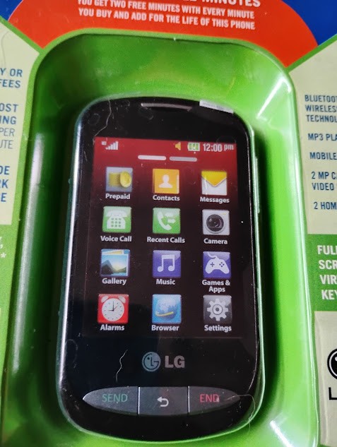 LG LG800G Bluetooth Wireless, Mobile Web, App Capable, Black Phone