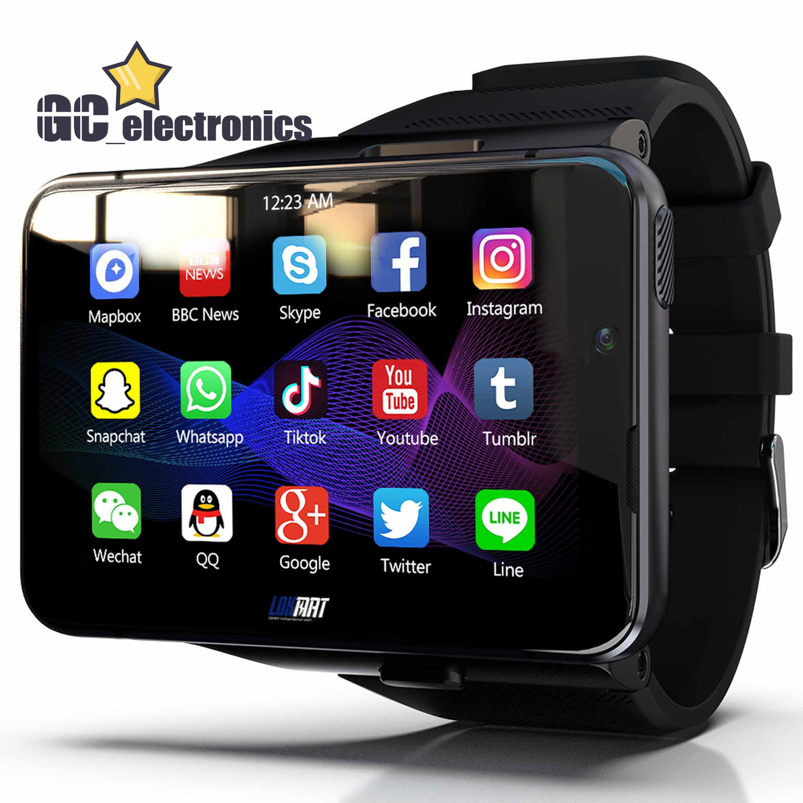 2.88″ Large Touch Screen 4G Smart Watch Android 9.0 Dual Camera WIFI GPS 4+64GB