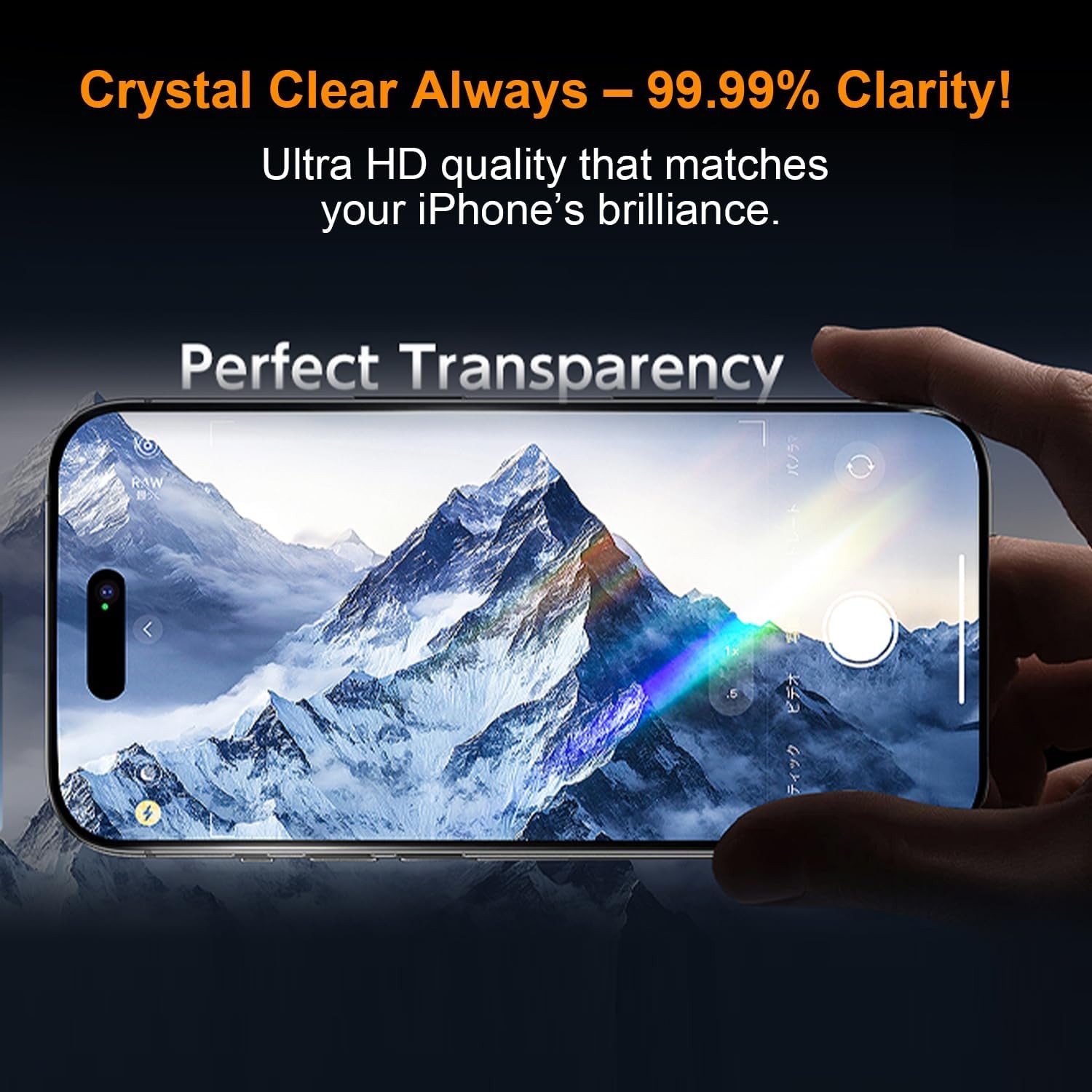 2 Pack Tempered Glass Screen Protectors for iPhone 13 Pro Max & 14 Plus HD Clear