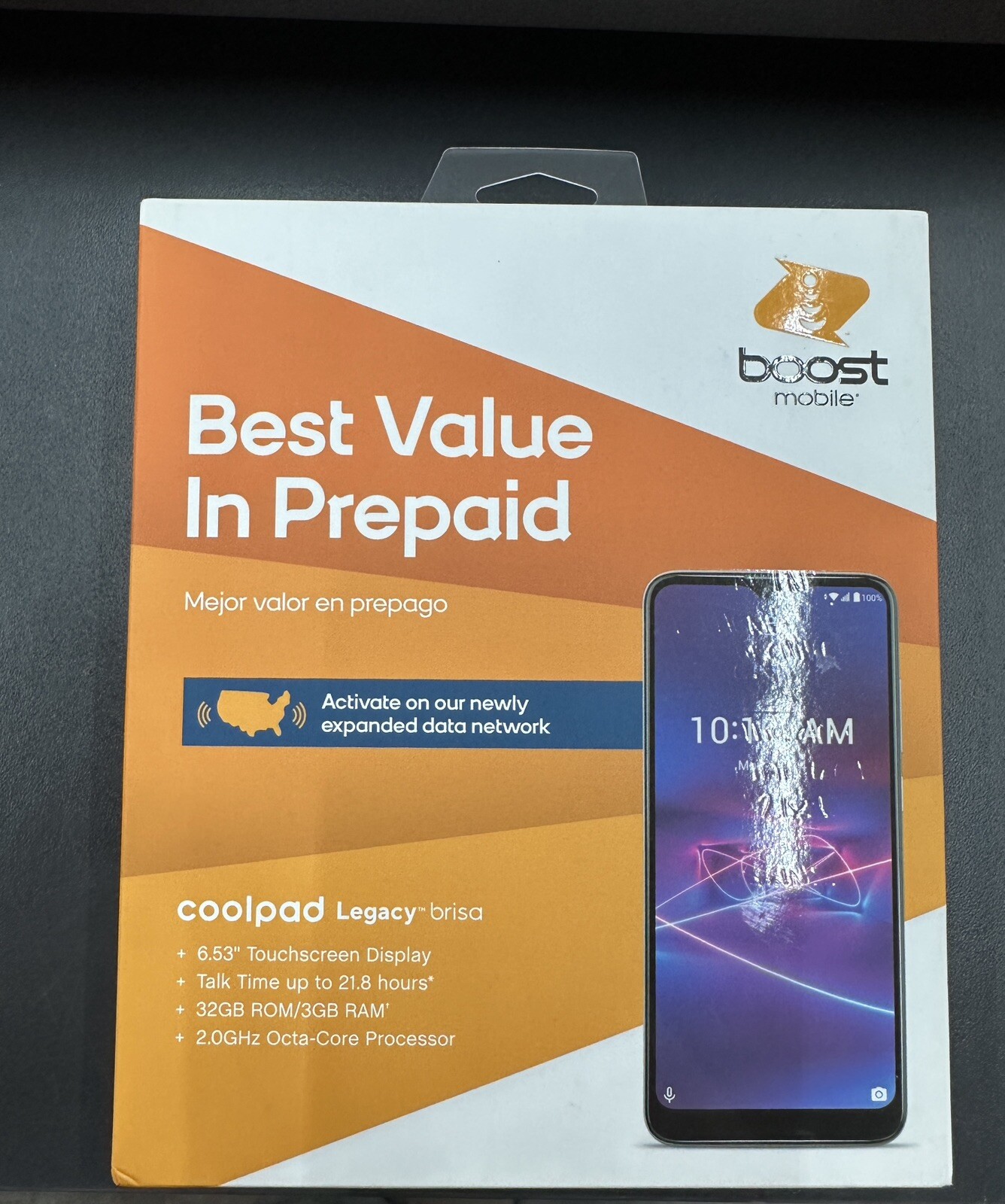 CoolPad Legacy Brisa 6.53″ 32GB Storage 3GB RAM Silver LTE Boost Mobile Prepaid