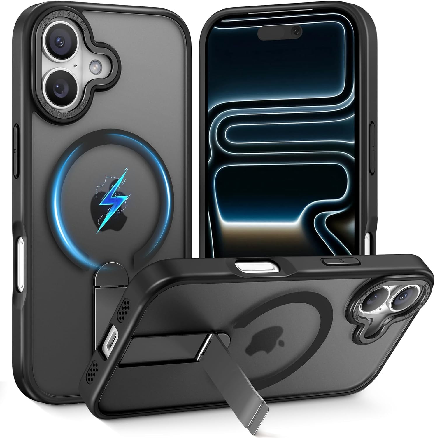 iPhone 17 Case 6.3″ Shockproof Protective Phone Cover Compatible with Mag Safe