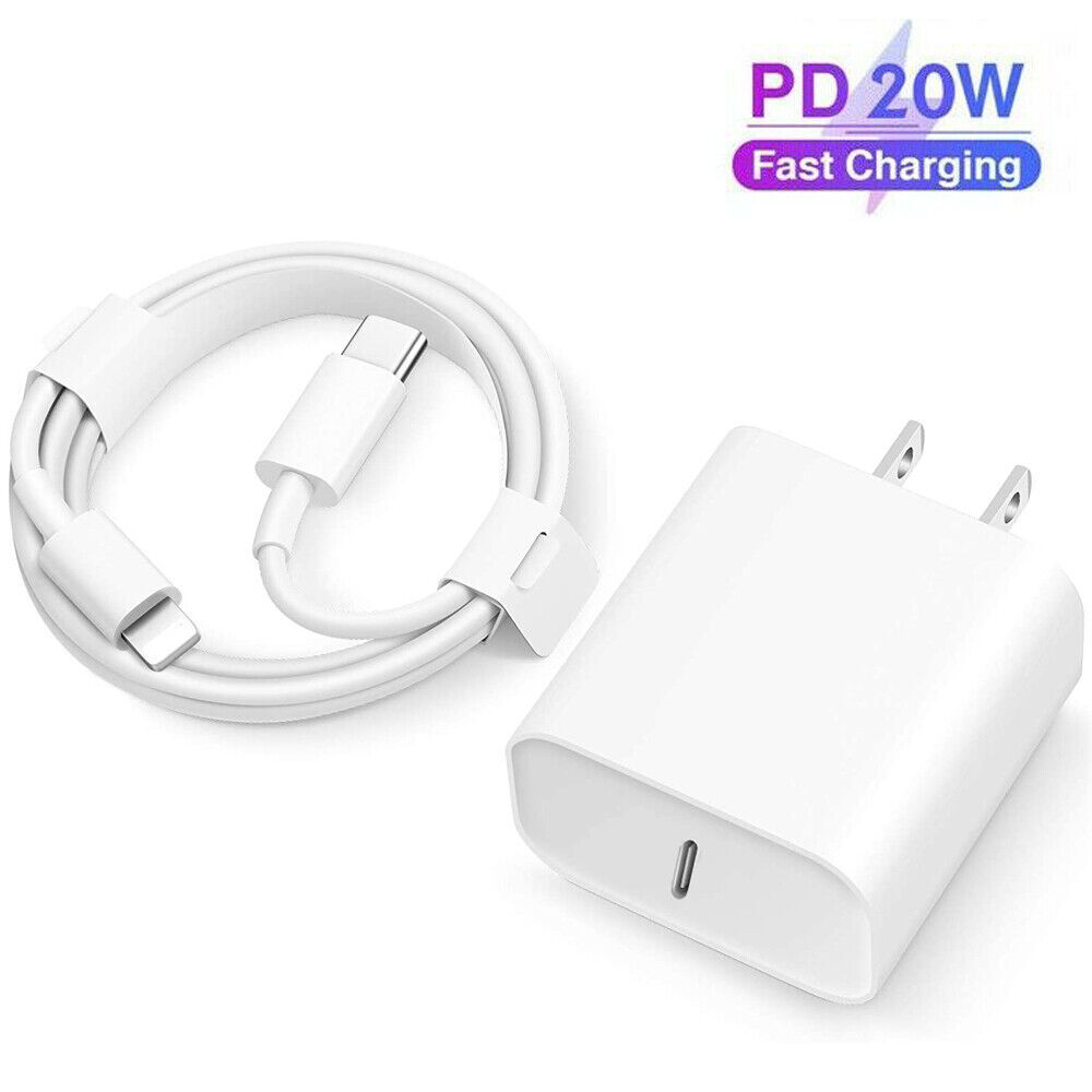 ✅20W Super Fast Wall Charger Adapter USB-C Charging Cable For iPhone 11 12 13 14