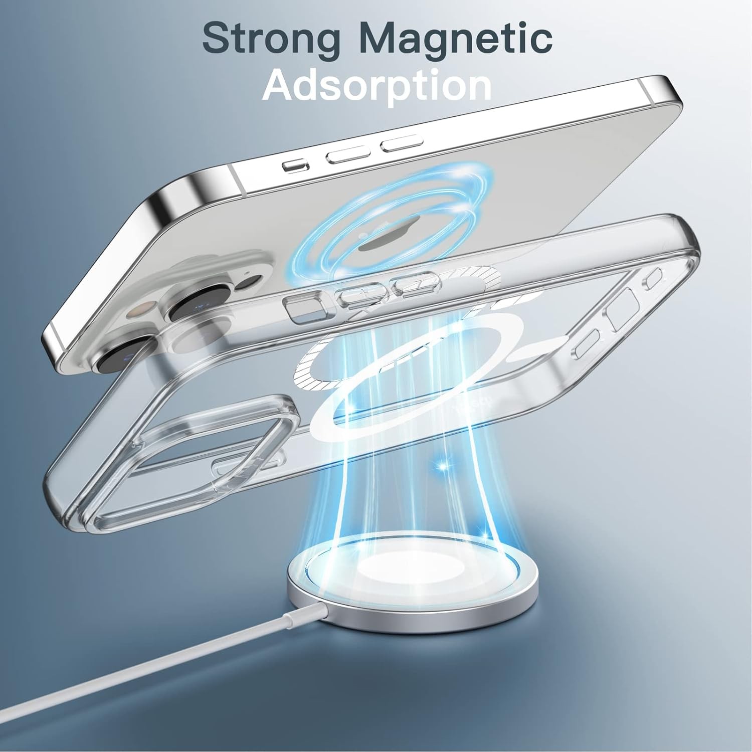 Magnetic Case for iPhone 14 Pro Max 6.7-Inch, Shockproof Phone Bumper Cover, Cle