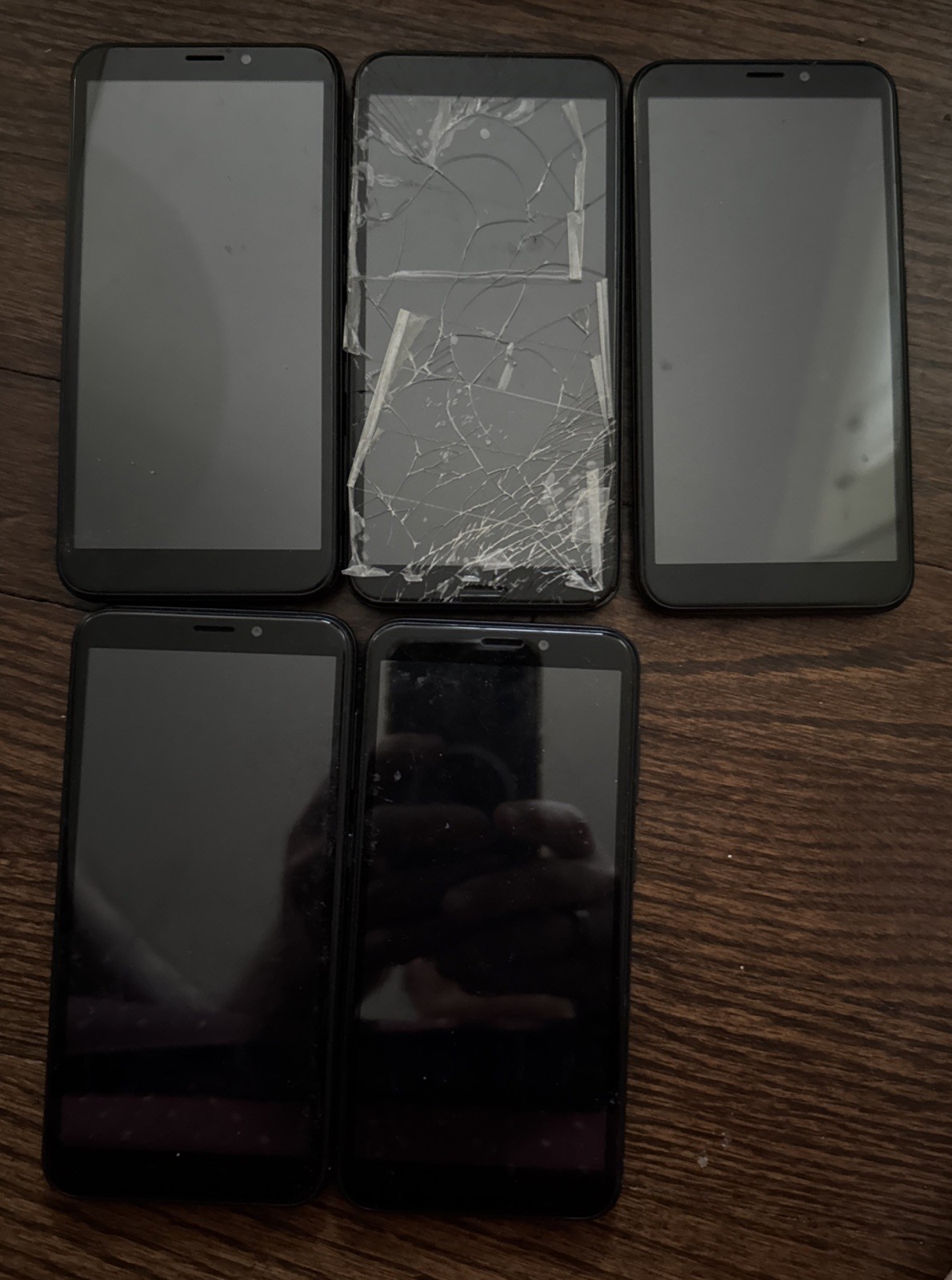 Lot of 5 Cracked Glass Broken Calypso 3 Parts Repair Gray Issues No Batteries