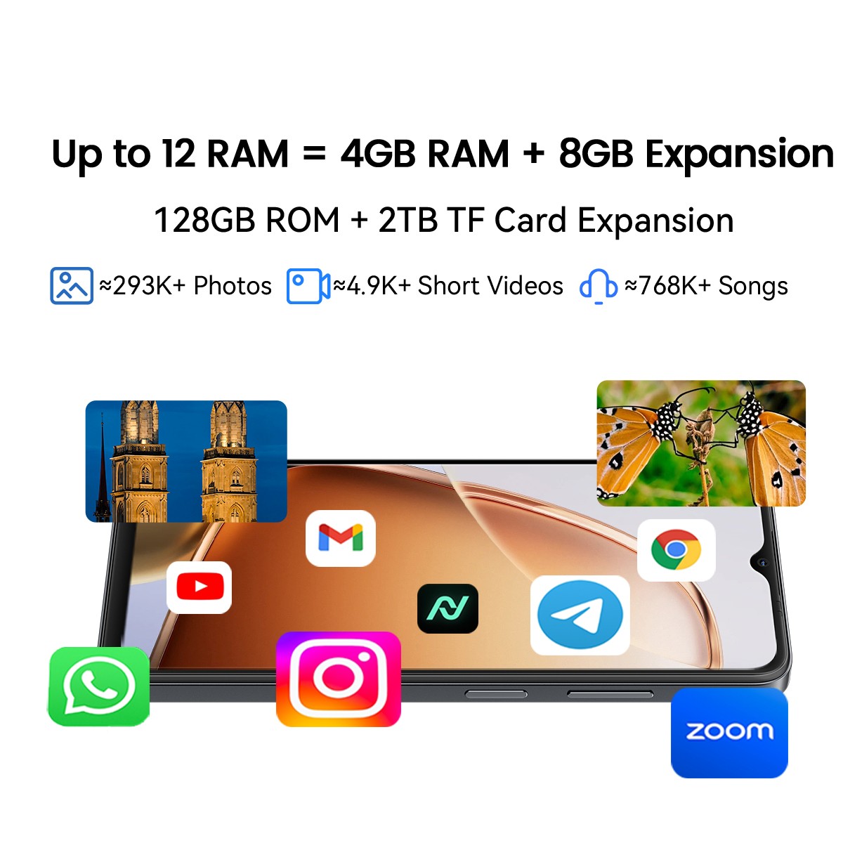 Blackview WAVE 9C Smartphone 12GB+128GB 6.56″ Android 15 5000mAh 13MP + 32GB TF