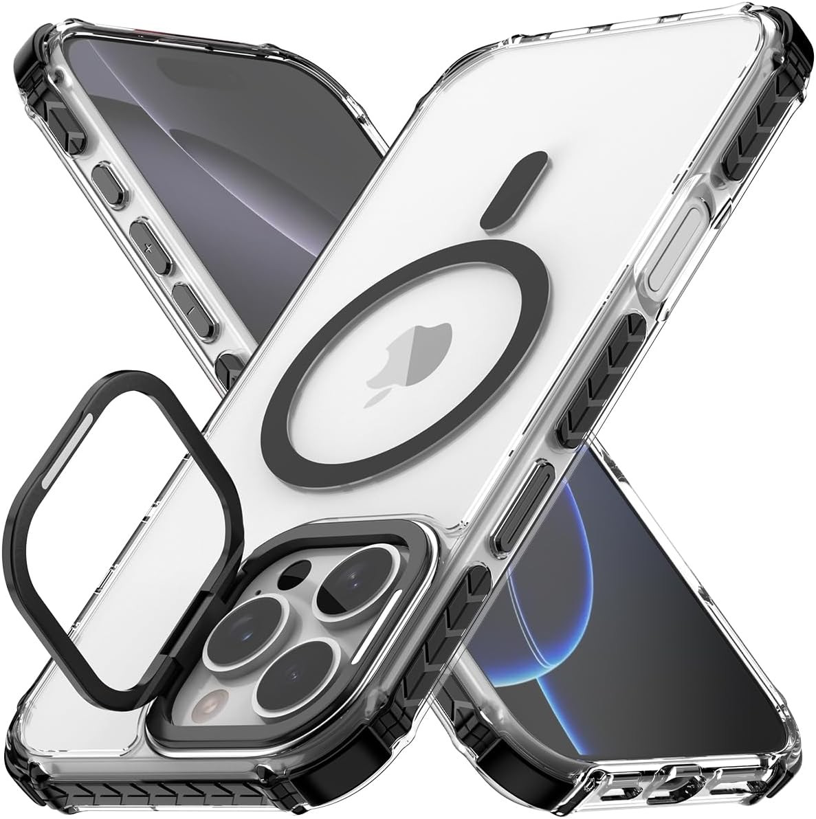iPhone 16 Pro Max Case Military Grade Shockproof Heavy Duty Protective Kickstand